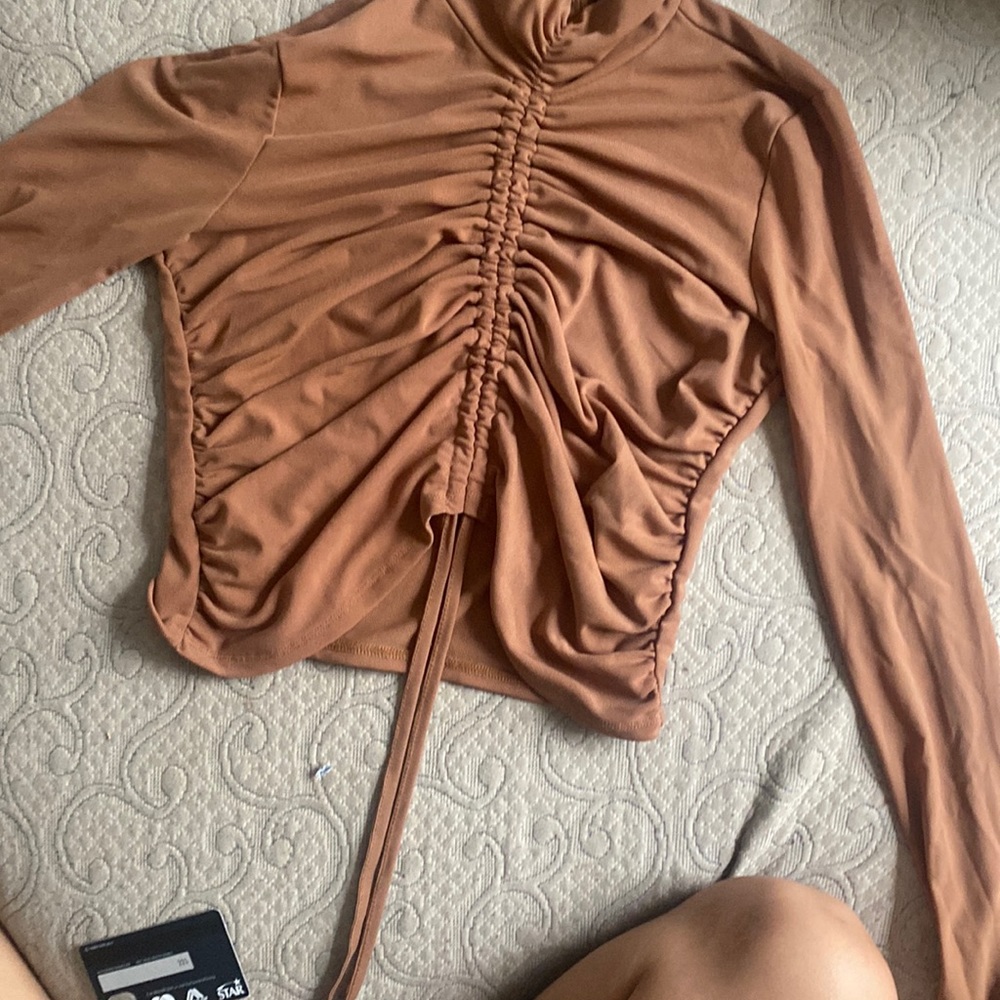 Sheer sleeves and top sheer as well